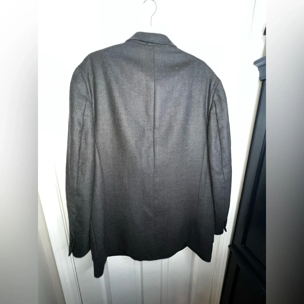 Vtg Brooks Brothers Mens 46 Charcoal Gray 100% Pure Wool Sport Coat Suit Jacket